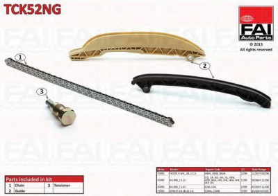 FAI AUTOPARTS tck52ng -  Комплект цепи привода распредвала